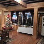 North Star House dining living room with holiday decorations